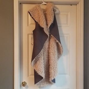 Sherpa and Suede Vest